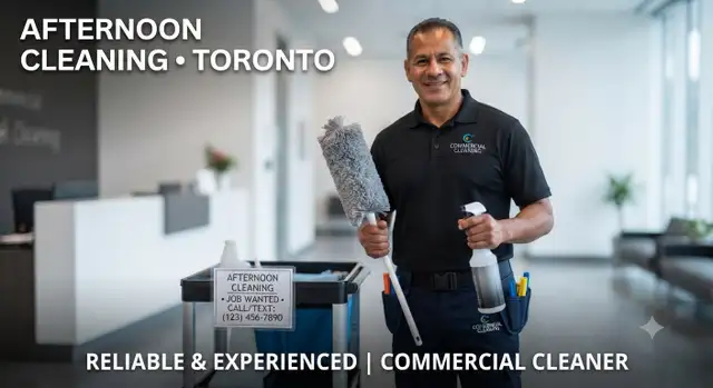 I'm looking for cleaning work in the afternoons NOT HIRING