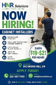Hiring! Cabinet Installers