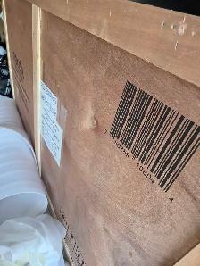 Large wooden shipping crate