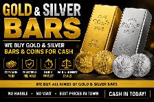 GOLD & SILVER BARS – WE BUY FOR CASH