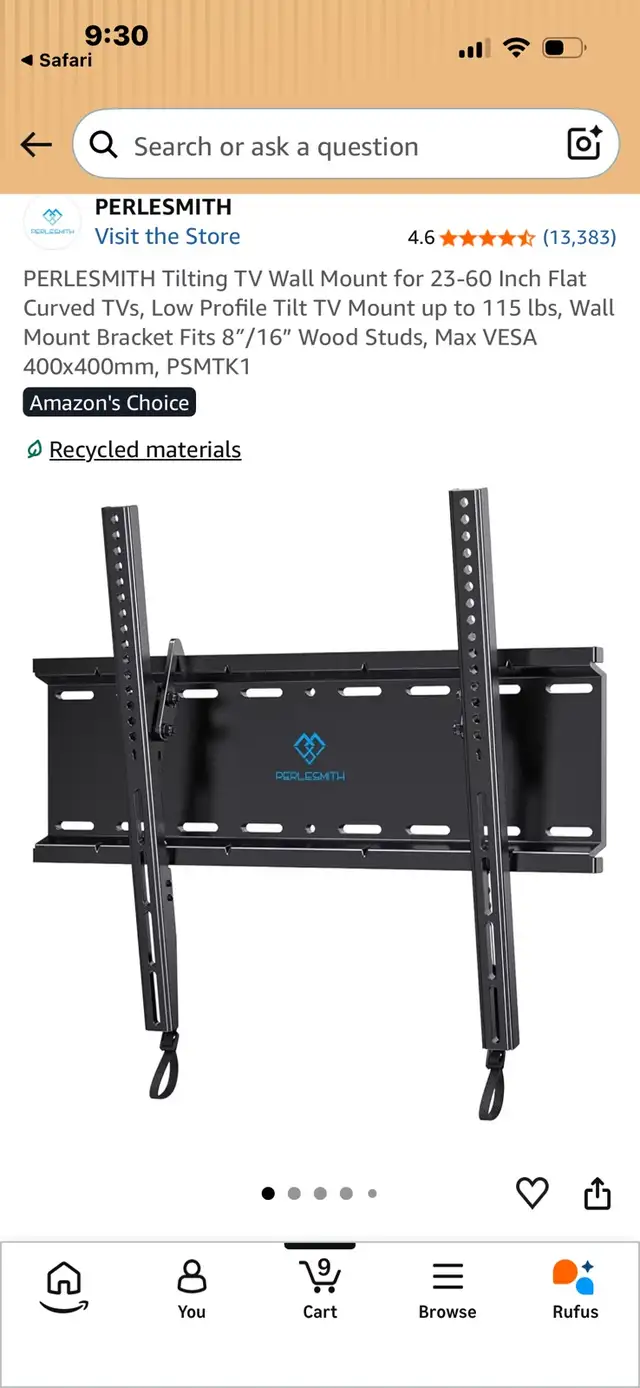 Medium Tilting TV Wall Mount