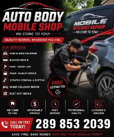 autobody shop FREE ESTIMATE CALL NOW 289-853-2039