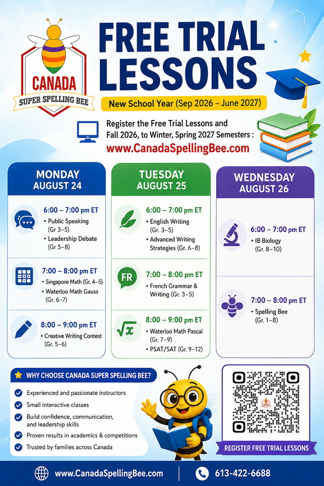 FREE TRIAL ONLINE LESSONS August 24-26 (Mon-Wed) – LIMITED SPACE