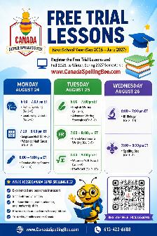 FREE TRIAL ONLINE LESSONS August 24-26 (Mon-Wed) – LIMITED SPACE