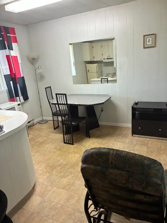 Appartement 2 1/2 meublé, chauffé, électricité, internet inclus