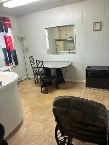 Appartement 2 1/2 meublé, chauffé, électricité, internet inclus