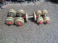 60 pounds of VARIOUS WEIGHTS barbells dumbells - Photo 2