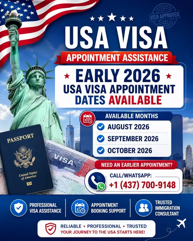 early usa visa appointment dates are available