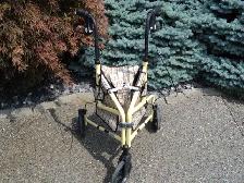 WINNIE WALKER 3 Wheel FOLDING WALKER TEXAS RANGER!  haha