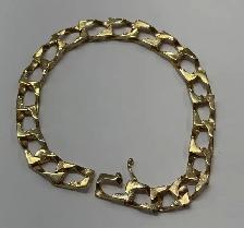 10Karat Solid Curb Bracelet 8mm wide 8.5" Long