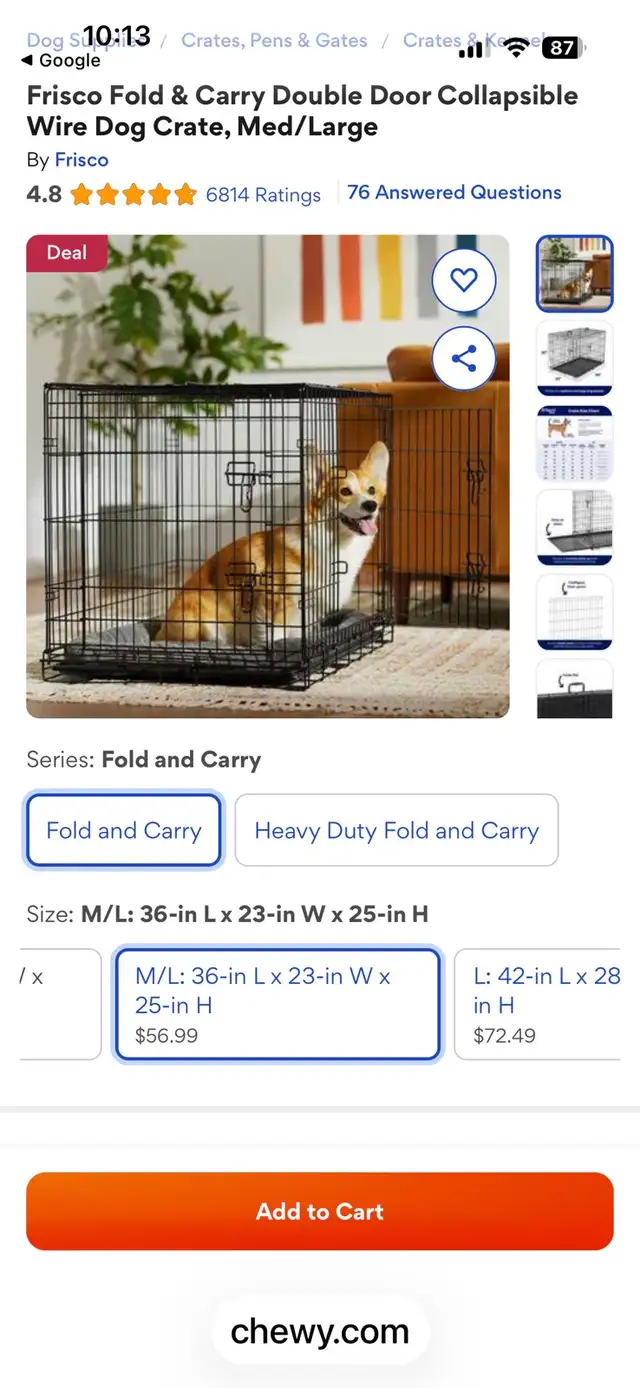 Dog Crates - 2 Almost New