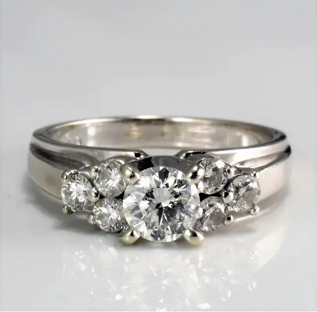 14k W/G Elegant Vintage-Inspired Diamond Ring