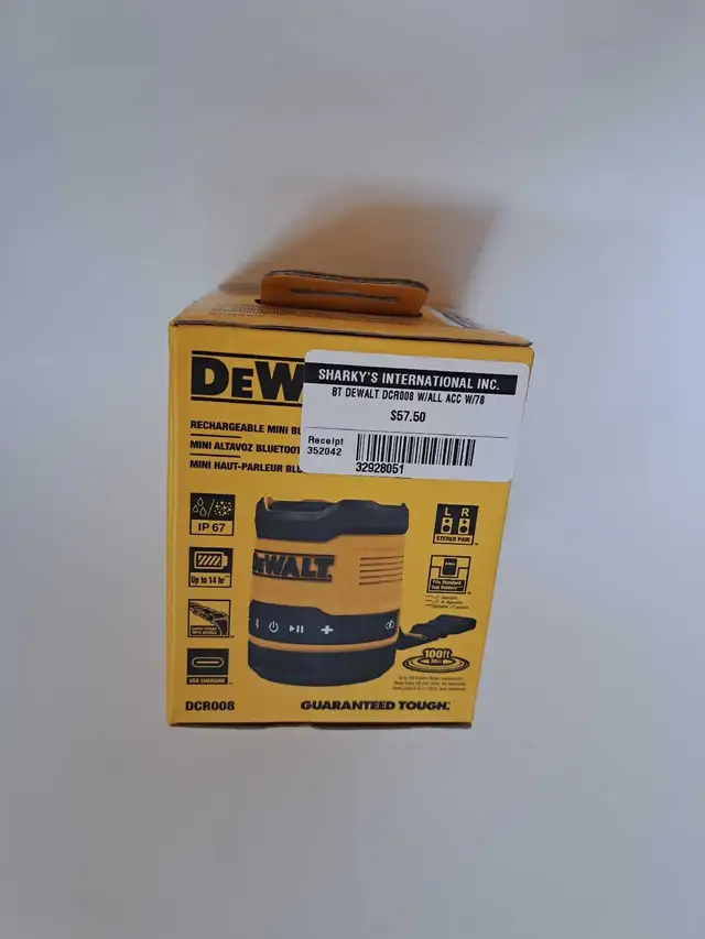 Dewalt DCR008 Bluetooth Speaker (32928051)