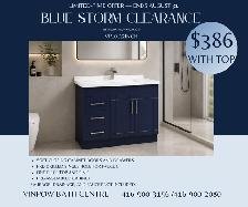 NAVY BLUE BATHROOM VANITY CLEARANCE | LOWEST PRICES | IN STOCK