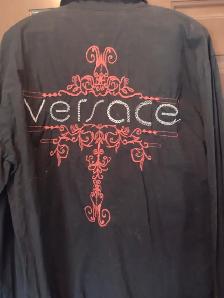 Men's Versace black collar dress shirt size XL - Photo 3