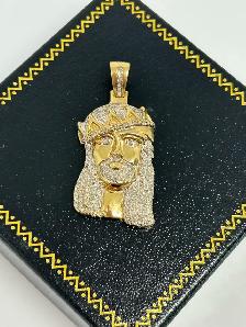 10k Jesus Diamond Pendant  (bling ) - Photo 3