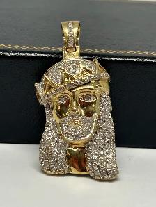 10k Jesus Diamond Pendant  (bling ) - Photo 4