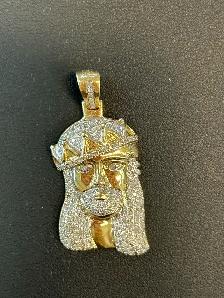 10k Jesus Diamond Pendant  (bling ) - Photo 8