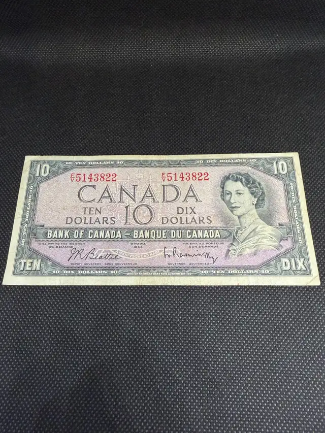 1954 Canada 10$ Bank Note - #136