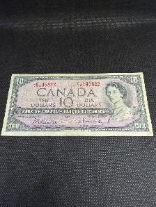 1954 Canada 10$ Bank Note - #136