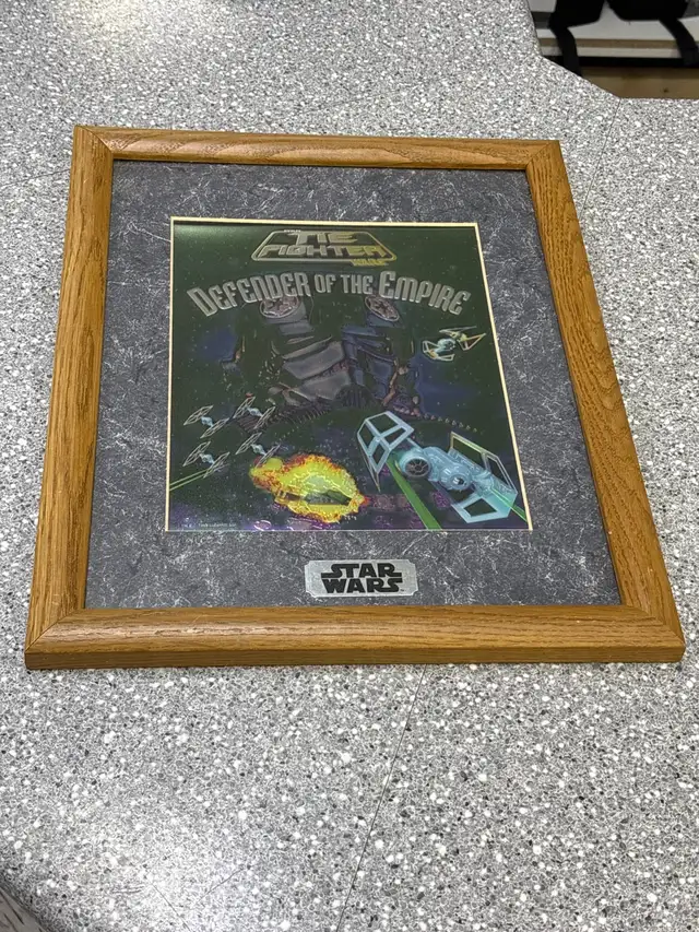 Star Wars the fighter wars Chromart Print with wooden frame