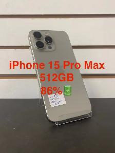 iPhone 15 Pro Max 512GB 86% Battery Health
