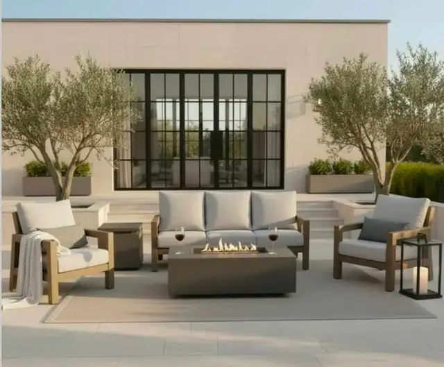 New Sumbrella Patio Set ( Sofa & Chairs)