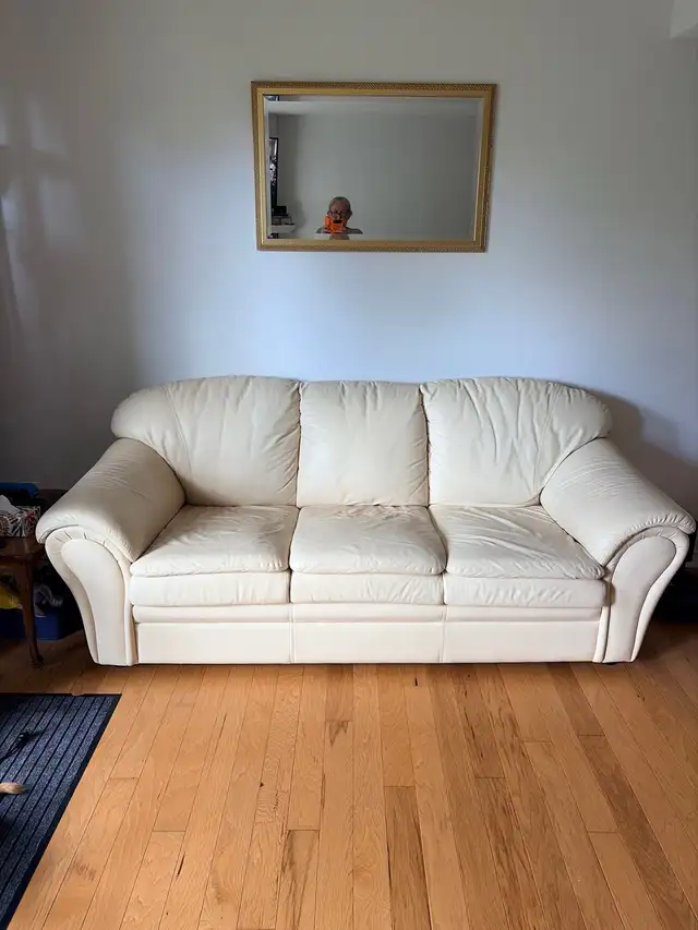 White leather Sofa