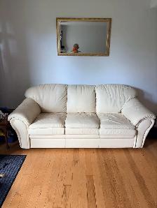 White leather Sofa