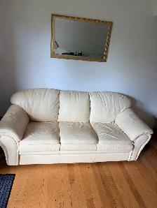 White leather Sofa - Photo 2