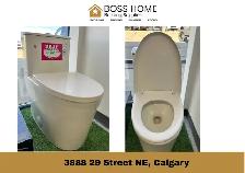 1 Piece Dual-Top Flush Tornado Toilet, Skirted Design! $159