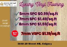 CALGARY HOT DEAL – SPC Vinyl Flooring Starting From $0.99/sq.ft!
