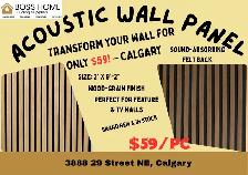 CALGARY HOT DEAL! Acoustic Wooden Slat Wall Panels – ONLY $59/PC