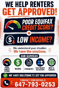 WE HELP RENTERS WITH POOR CREDIT SCORE & LOW INCOME! - APPROVED!