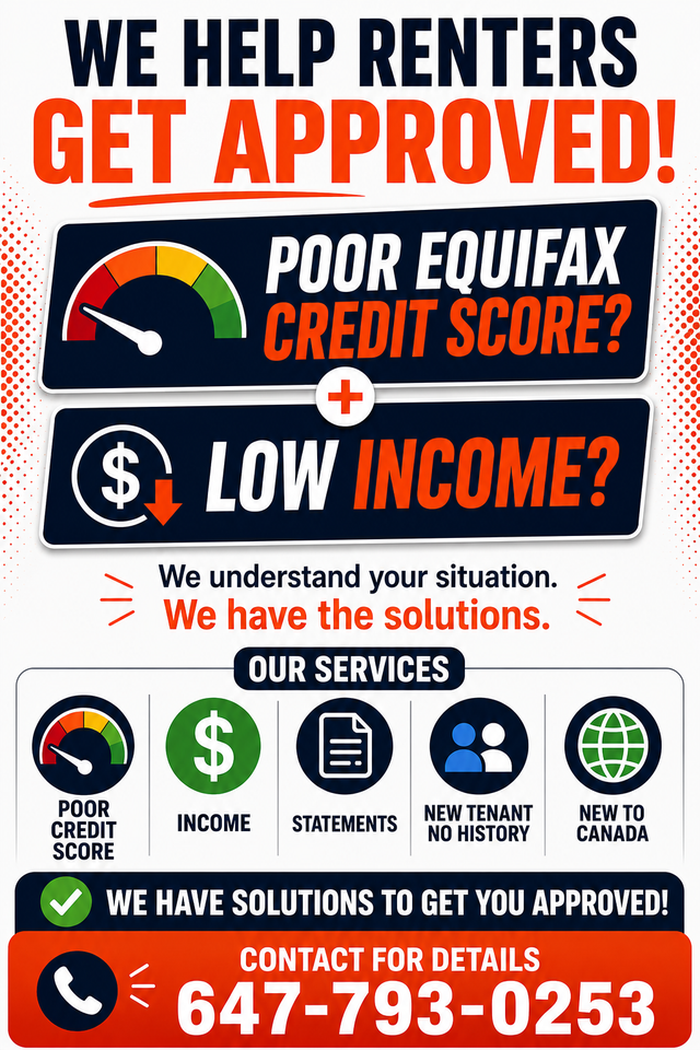 Poor Credit Score or Low Income? Rental Denied? We can FIX IT!