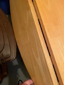 Table de cuisine en bois ronde (côtés en rabats) - Photo 2