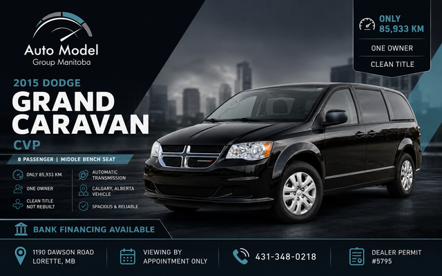 2015 Dodge Grand Caravan CVP /85 KM - ONLY/ONE OWNER/