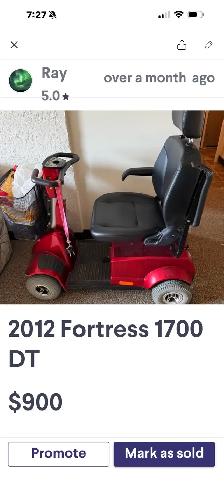 Fortress 1700 DT Mobility Scooter