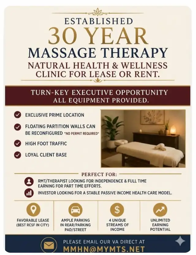 Wellness Clinic for Rent or Lease