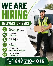 NOW HIRING – EXPERIENCED DELIVERY DRIVERS