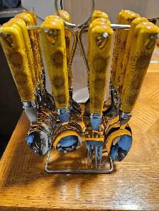 Sunflower Pattern Cutlery Set - Photo 2