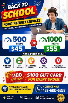 Affordable fibre home internet | 'Back to School '