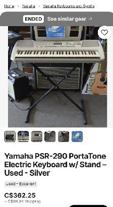 YAMAHA PSR 290 Digital Piano and Stand - Photo 4