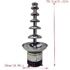 110V 304SS 6-tiers Chocolate Fountain Digital Show Button 153167 - Photo 8