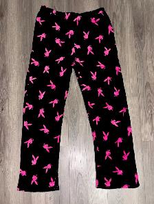 Black & Pink Playboy Pajama Pants – Size Medium – Only $4
