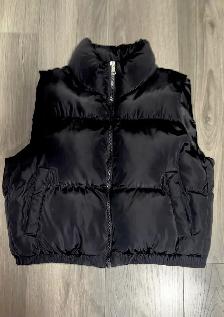 Black Sleeveless Puffer Vest – Size Medium – $5