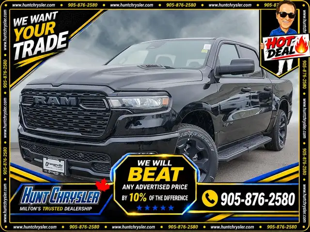 2026 RAM 1500 EXPRESS BLACK | 8.4 SCR | CPL/AND | TOW | BLIND