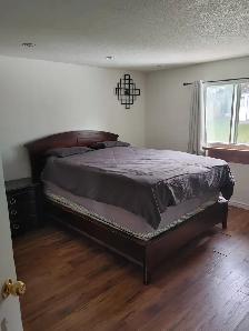 Furnished master bedroom with private bathroom for rent.