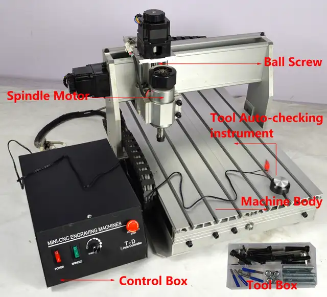110V CNC Engraver 4 axis 4030 Desktop Milling Machine 017207
