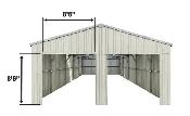 DOUBLE METAL STORAGE BARN GARAGE SHED BUILDING & ROLL UP DOORS - Photo 4